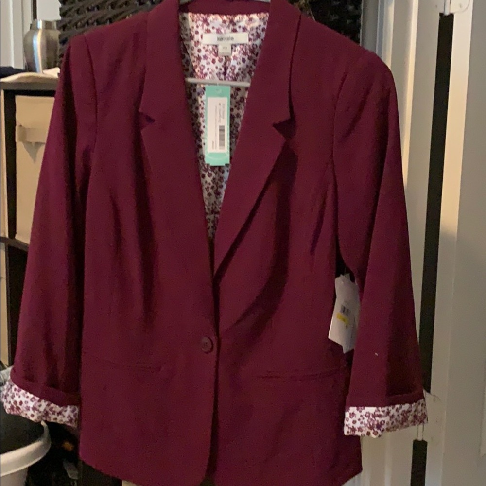Blazer, burgundy, NWT